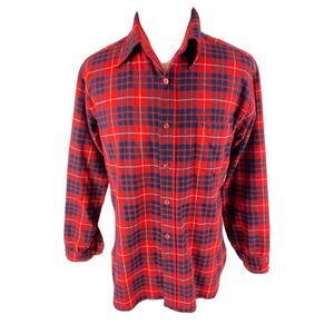 Pendleton Red and Blue Plaid Casual Button Down Shirt
